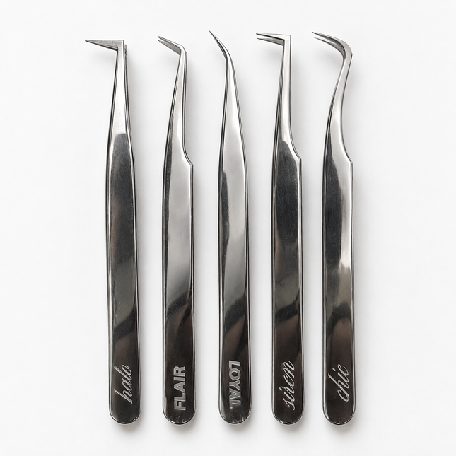 Designer Series Smooth Tweezer Collection – 5 Tools, Total Control